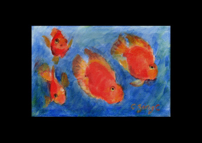 goldfish 1, 6" x 4"