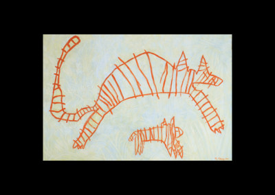 tiger on jungle, 36"x24"