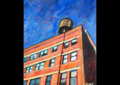 nyc water tower 1, 24x30cm