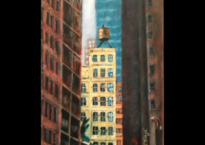 nyc water tower 2, 24x30cm